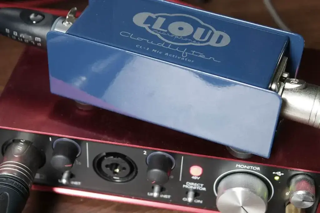 Dit doet een cloudlifter inline preamp